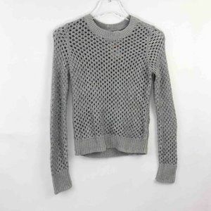 Bar III Glitter Glamour Sweater Sliver Metallic XS